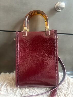 Antropologie North South Bag Burgundy